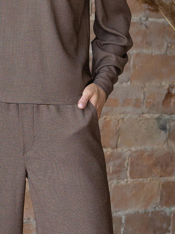 Lega Wide Trousers With Viscose Sehima Brown