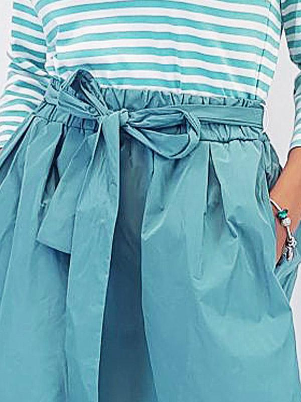 Il Vento E La Seta varpelio formos suknelė "Tiffany Mint - White Stripes"