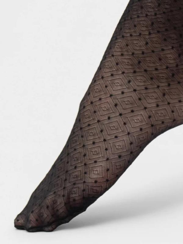 Veneziana носочки с узорами "Nolita Black"