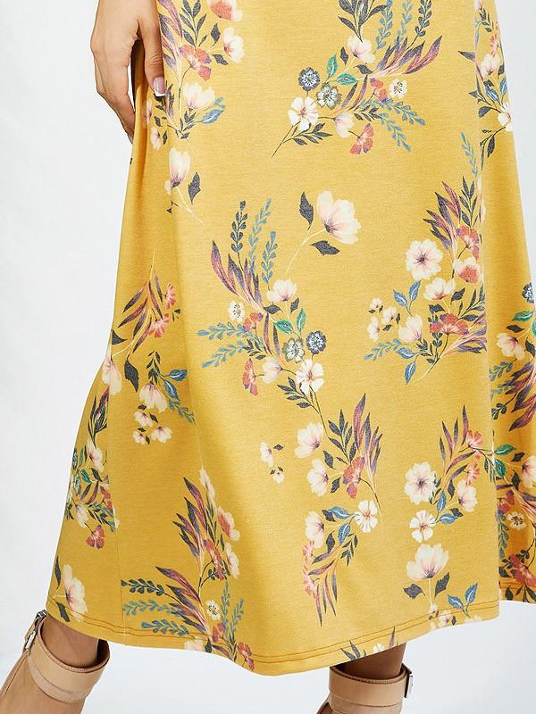 Lega suknelė "Marigold Mustard Flower Print"