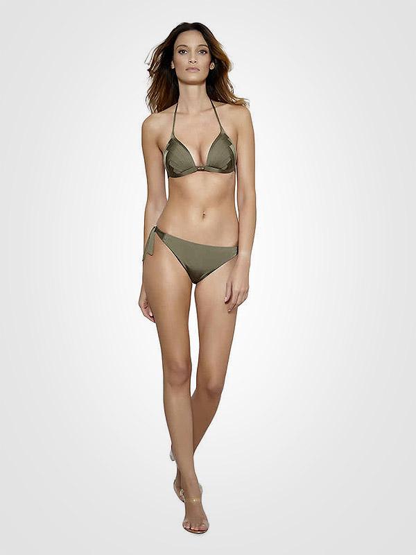 Maryan Mehlhorn push up bikini maudymosi kostiumėlis "Icon Triangle Olive"