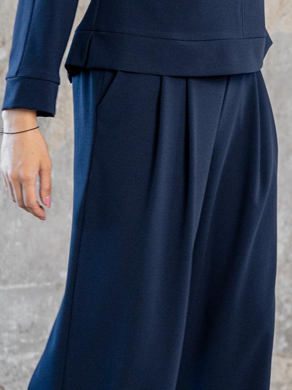 Lega широкие брюки из вискозы "Reyna Navy"