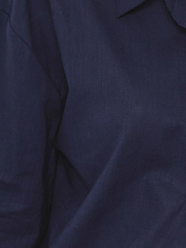 Aruelle короткая пижама из льна и хлопка "Nia Short Dark Blue"