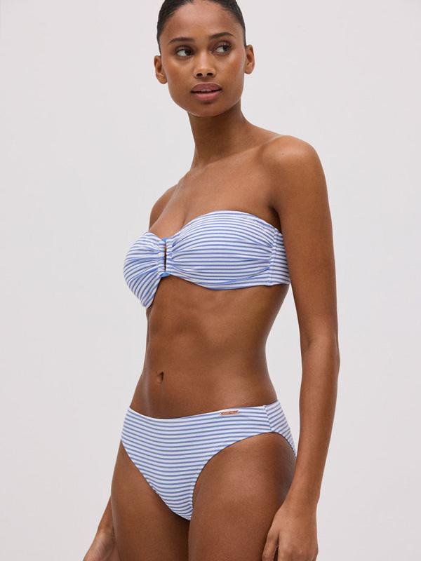 Ysabel Mora формованный бикини bandeau купальник "Lorena White - Blue"