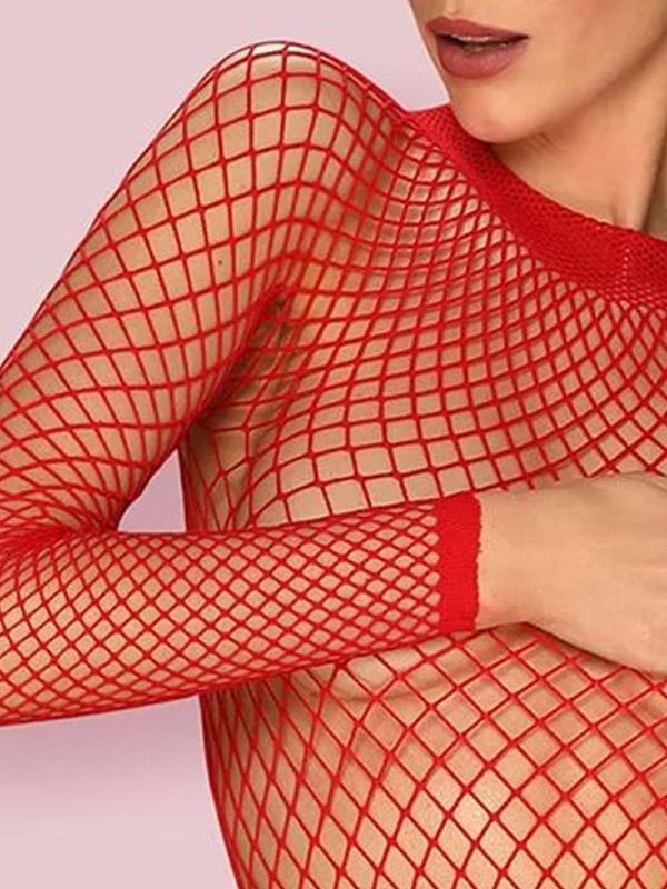 Obsessive stambaus tinklo triko "Dinna Red"