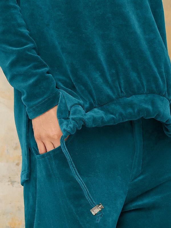 Lega хлопковая повседневный джемпер "Nomera Dark Teal Velour"