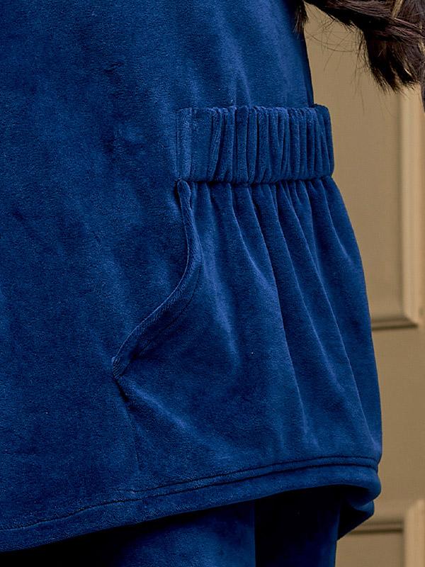 Lega medvilninis laisvalaikio džemperis "Minella Blue Velour"