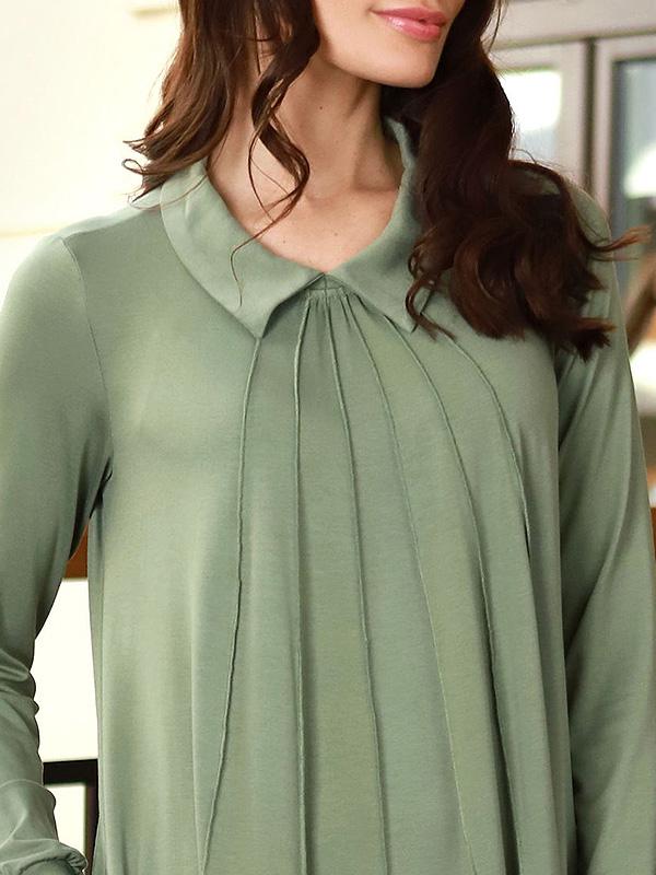 Lega Wide Viscose Dress Mireille Olive