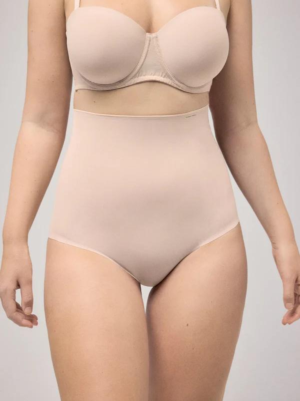 Ysabel Mora Laser-cut Corrective High-waisted Briefs Zaklina Nude