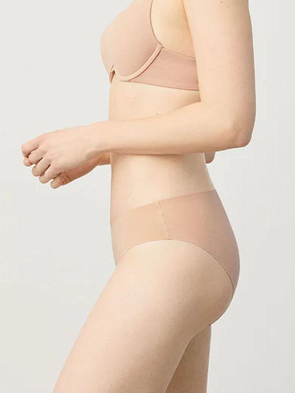 Ysabel Mora Laser-cut Cotton Panty Viola Nude