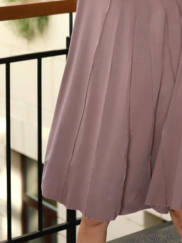 Lega Wide Viscose Dress Mireille Cocoa