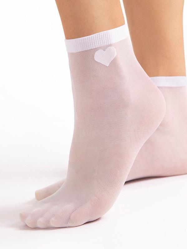 Fiore носочки с узорами "Cupido White"