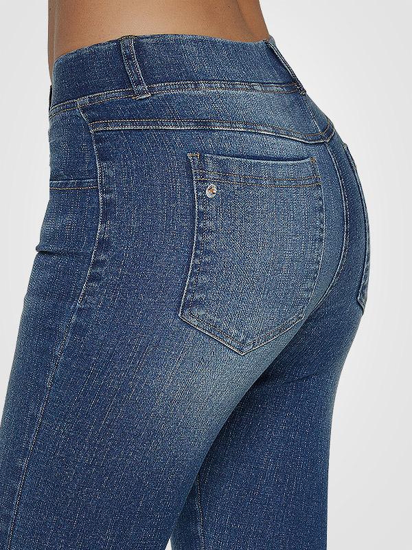 Ysabel Mora Push-up Jeans with Swarovski Crystal Vida Blue