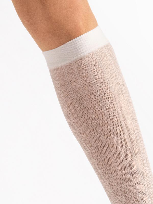 Fiore узорчатые гольфы "Diamond Rush 30 Den Off White"