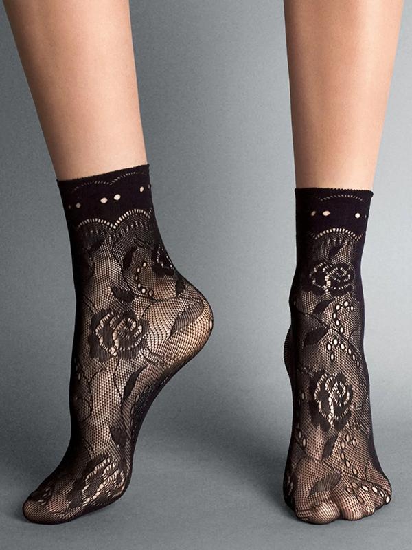 Veneziana кружевные носочки "Milano Black"