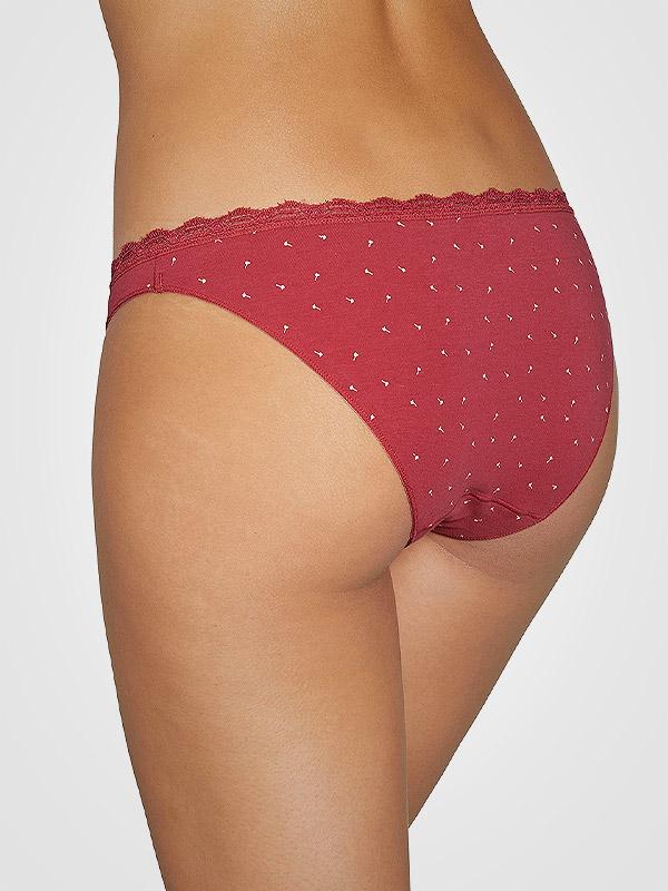Ysabel Mora Cotton Panties 2-pack Berta Mini Red - Dusty Pink