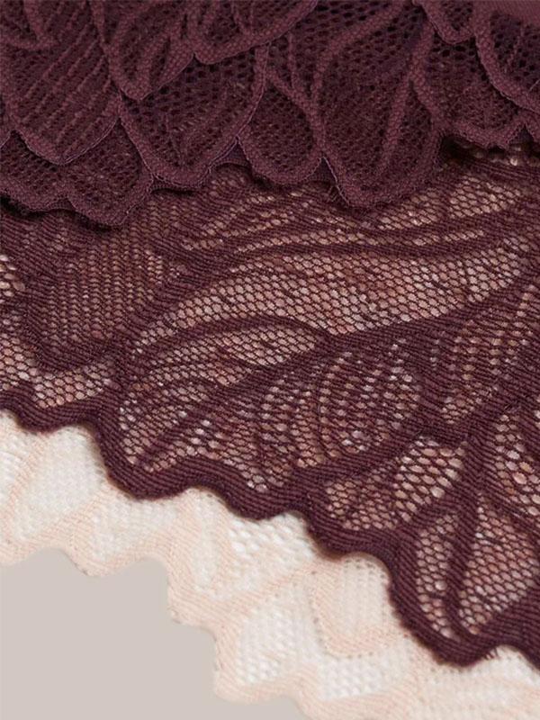 Esotiq Cotton Panties With Lace 2-pack Pinky Nude - Violet