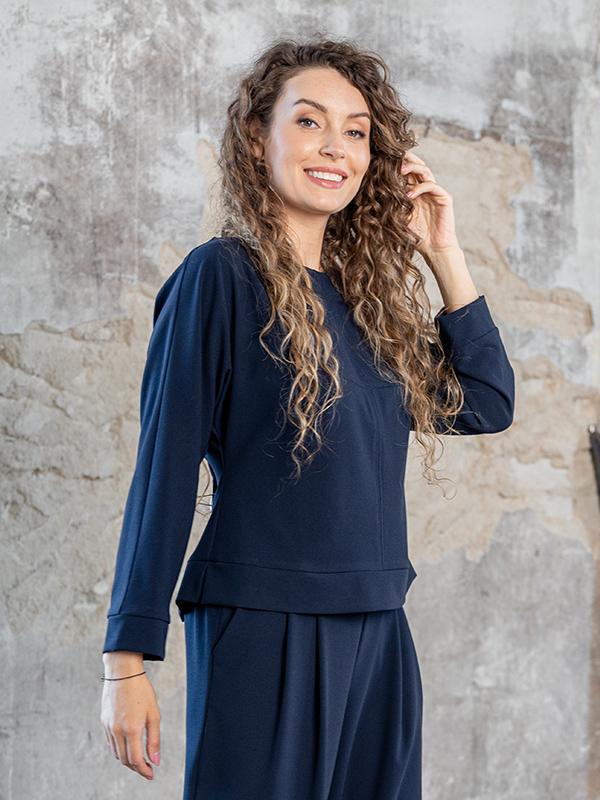 Lega Blouse With Viscose Justa Navy