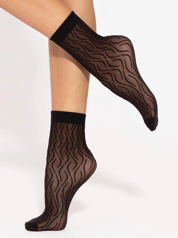 Gatta носочки с узорами "Trendy 11 20 Den Black"