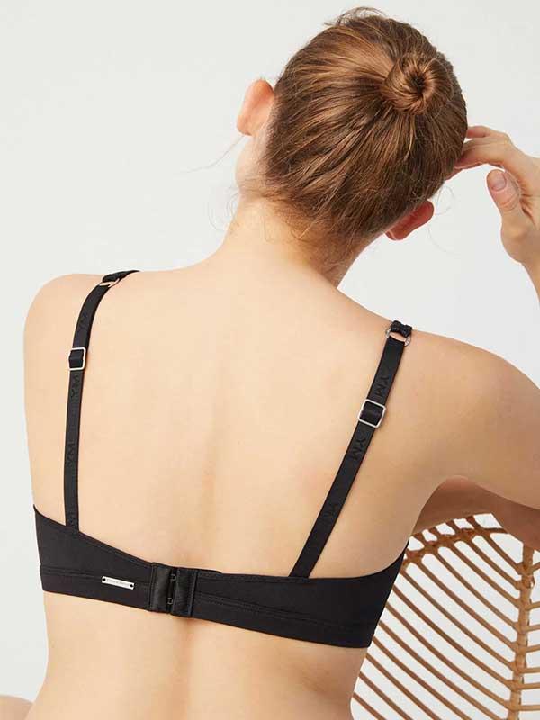 Ysabel Mora Cotton and Modal Bra Juanita Black