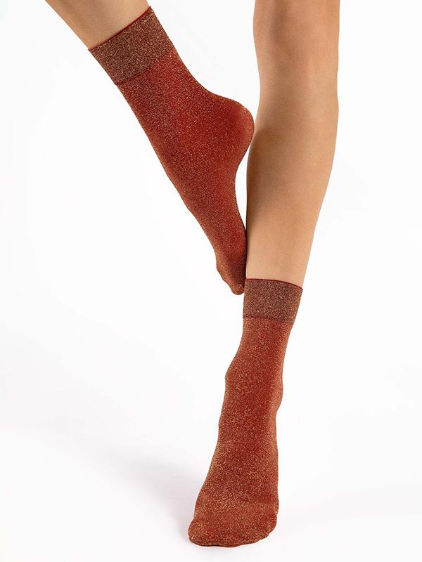 Fiore носочки с люрексом "Brillo 60 Den Red"