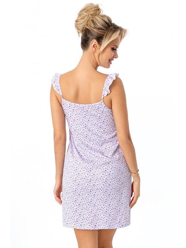 Donna хлопковая ночная сорочка "Fiorella Light Violet"