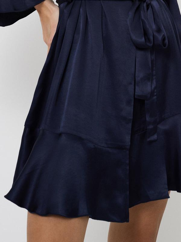 Aruelle Short Viscose Dressing Gown Cressida Navy