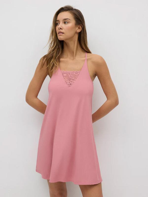 Ysabel Mora naktinukai su nėriniais "Brigitte Pink"