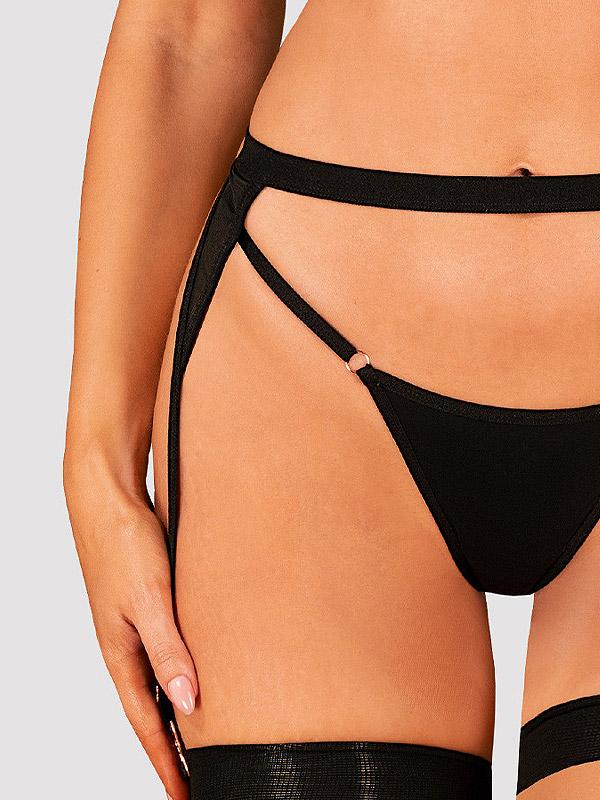 Obsessive 3-piece Set Selinne Black - Nude