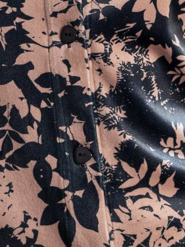 Lega велюровая блузка на пуговицах "Viki Black - Brown Floral Print Velour"