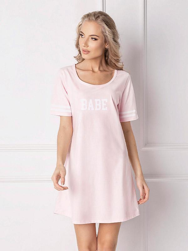 Aruelle medvilniniai naktiniai marškiniai "Babe Light Pink"