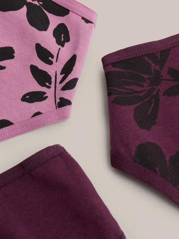 Esotiq комплект из 3-х хлопковых трусиков "Mia - Mia Violet - Pink - Black"