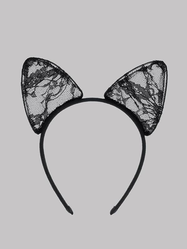 Maison Close lankelis su nėriniuotomis ausytėmis "Catwoman Black"