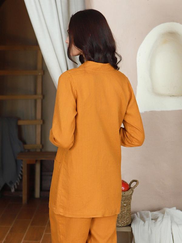 Lega Linen Jacket Krista Yellow