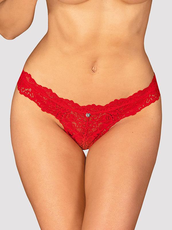Obsessive Lace Thong Amor Cherris Red
