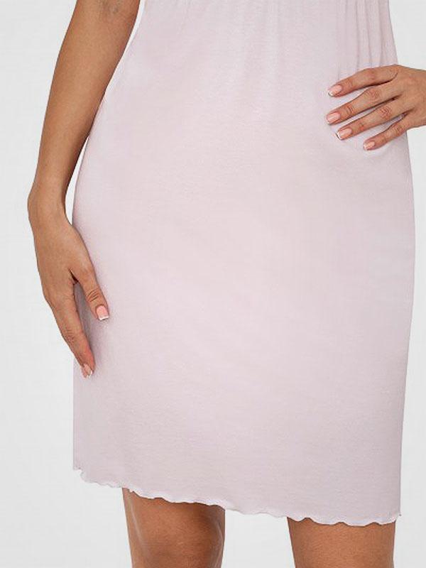 Donna вискозная ночная сорочка с кружевом "Amelia Light Pink"