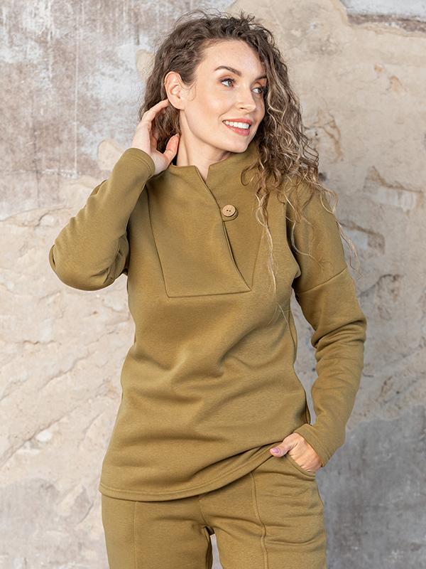 Lega хлопковая повседневный джемпер "Rosita Khaki"