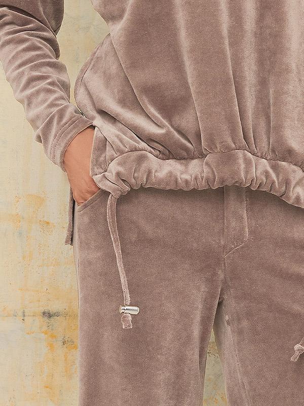 Lega широкие хлопковые брюки "Lynette Cappuccino Velour"