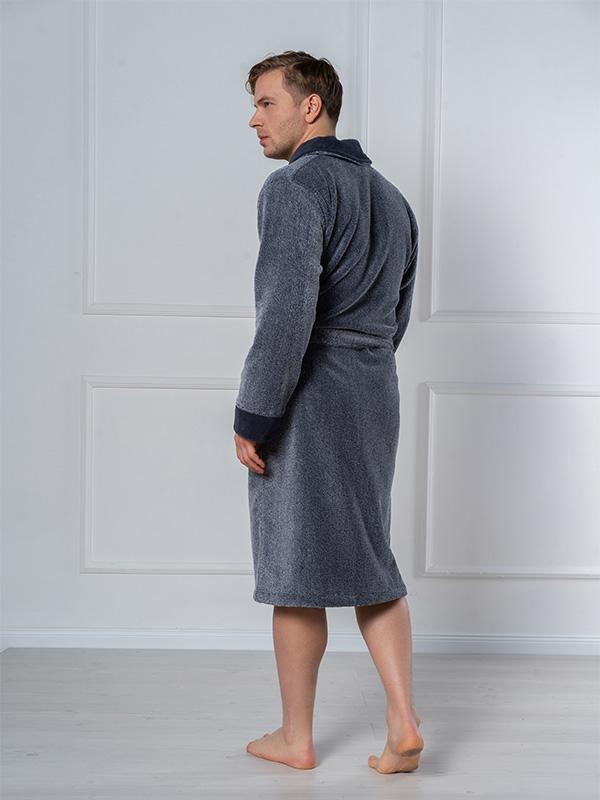 Belmanetti Men's Double-layered Robe Glendale Grey Melange
