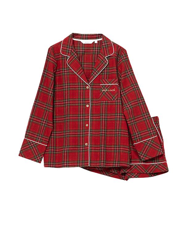 Aruelle короткая хлопковая пижама "Holly Short Red"