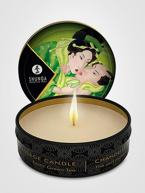 Shunga masažo žvakė "Vela 30ml Exotic Green Tea"