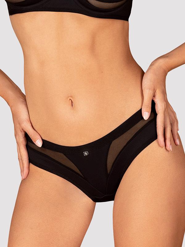 Obsessive комплект нижнего белья из 2 частей с тюлевыми вставками "Chic Amoria Black"