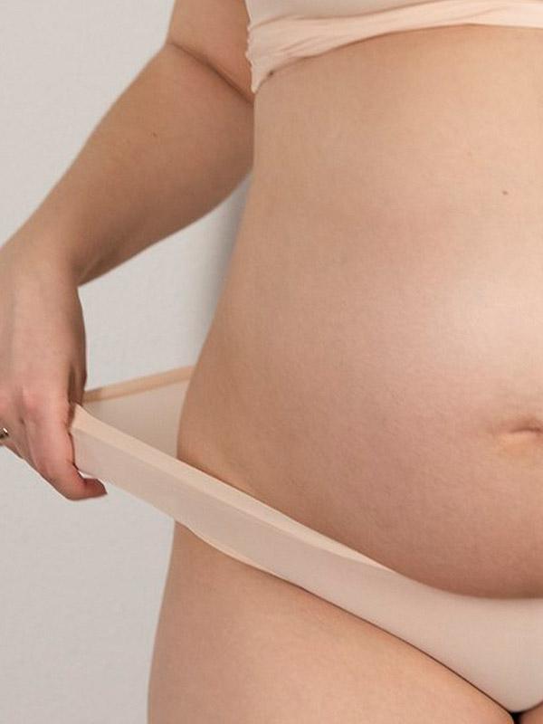 Julimex lazeriu kirptos labai tamprios kelnaitės nėščiosioms "Flexi-One Mama Nude"