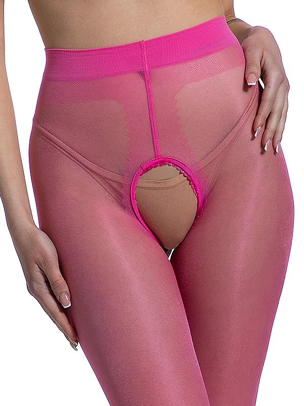 Amour колготки с разрезом между ног "Hip Gloss 20 Den Pink"