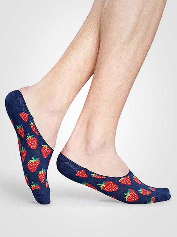 Happy Socks 3 porų unisex kojinaičių komplektas "Strawberries Navy - Red"