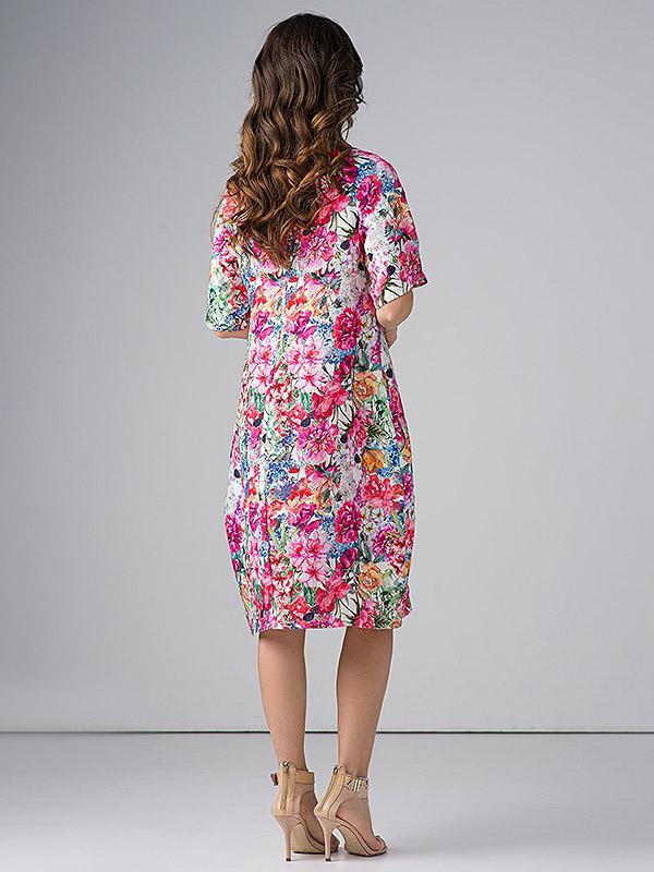Lega lininė suknelė "Dora Multicolor Flower Print"
