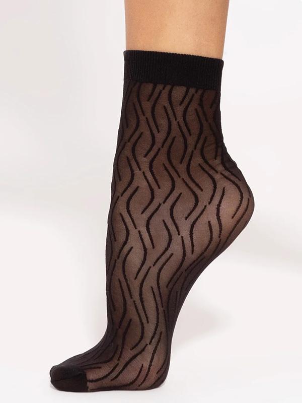 Gatta носочки с узорами "Trendy 11 20 Den Black"