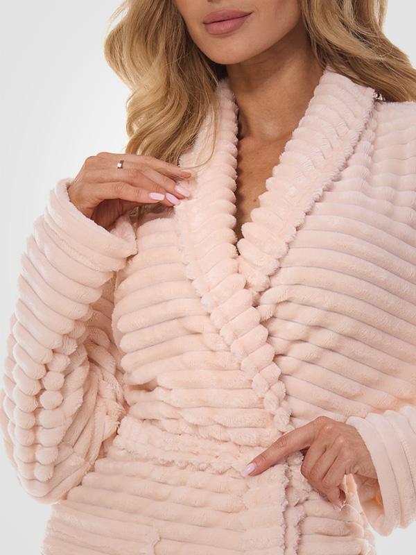 L&L Long Patterned Robe Ritta Pink