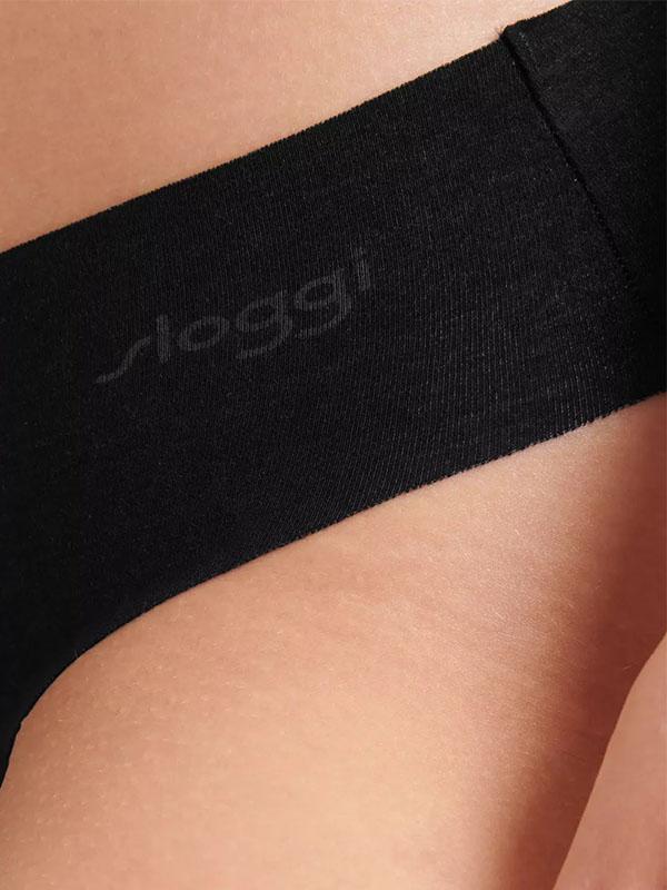 Sloggi комплект из 2 модальных стрингов с лазерной резкой "Zero Modal 2.0 Black"