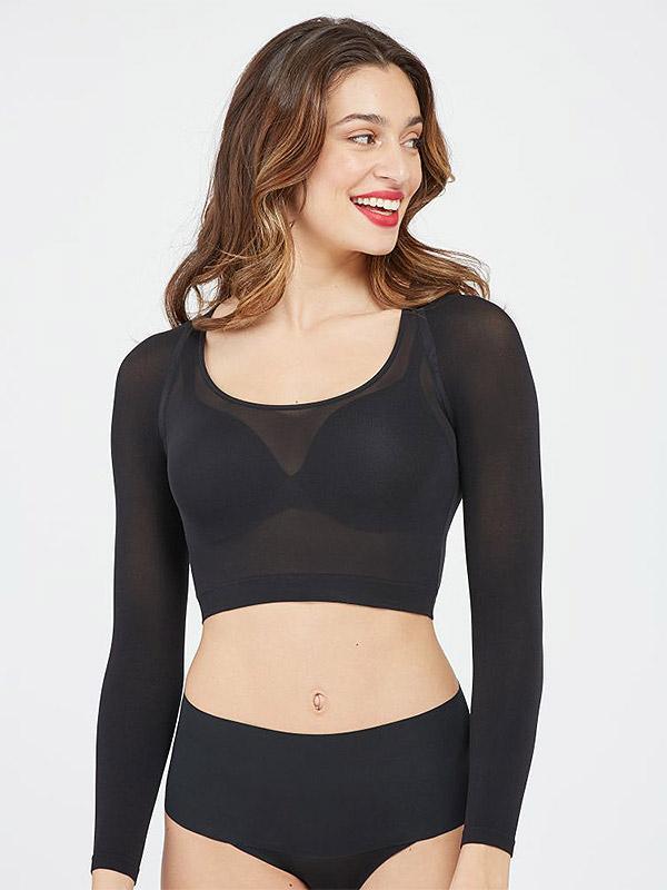 Spanx Smoothing Cropped Layering T-shirt Arm Tights™ Black